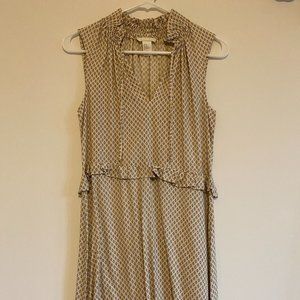 H&M Peplum Light Brown Dress Above the Knee Size 4